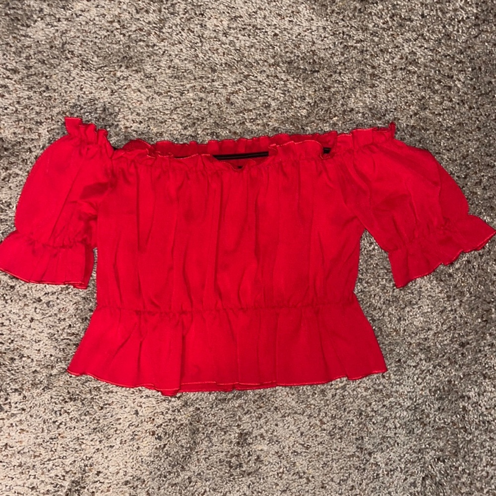 Off the shoulder crop top
